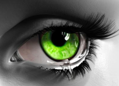 Oeil vert